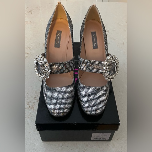 NEW EU 39.5 Celine Chunky Heel Mary Jane SJP by Sarah Jessica Parker - Picture 4 of 15